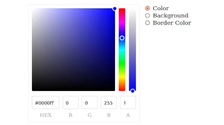 Kode Warna CSS / HTML Otomatis (Hex, RGBA)